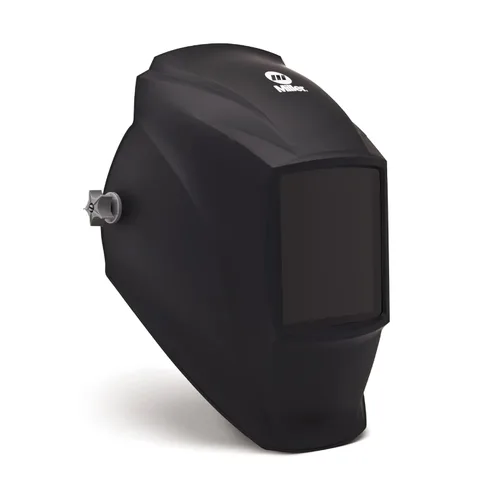 Miller 238497 Mp-10 Casco de soldadura pasiva – Casco de soldadura duradero no oscurecimiento automático – Capucha de soldadura protege ojos, cuello