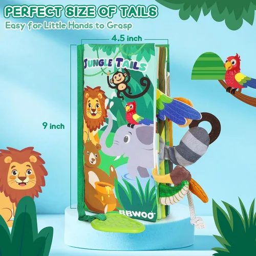 Miniatura 2 de BBWOO Libro Blandito para Bebé - Juguete para Bebé - Regalo de Ducha para Niños Recién Nacidos Niñas - Juguete para Tiempo de Barriga para Lactantes