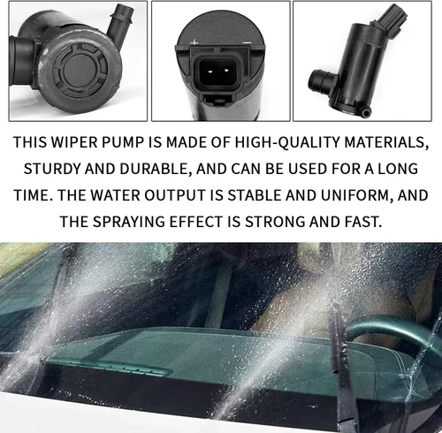 Miniatura 4 de Repuesto de bomba de limpiaparabrisas para Ford Lincoln Mazda Mercury OEM # 89017059 173686, bomba de motor de líquido para limpiaparabrisas