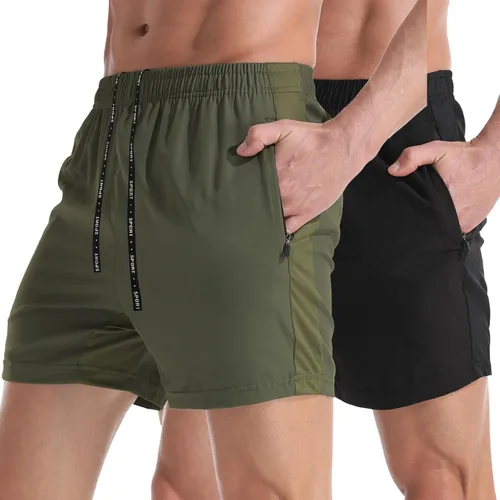 Miniatura 12 de VPOS Pantalones cortos de gimnasio para hombre de 5 pulgadas, ligeros pantalones cortos deportivos para hombre, de secado rápido, con bolsillos