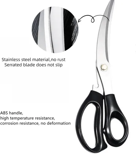 Miniatura 3 de Juego de tijeras y pinzas coreanas para barbacoa, tijeras de barbacoa, tijeras de barbacoa de acero inoxidable, tijeras y clips afilados ergonómicos