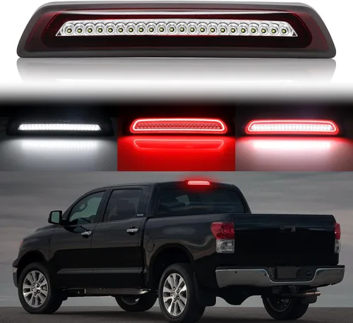 Tercera luz de freno LED compatible con Tundra 2007-2021, luz de parada central trasera de montaje alto, lámpara de carga del techo estroboscópica