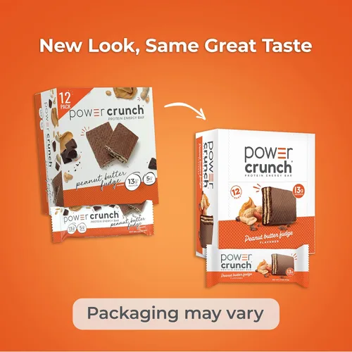 Miniatura 7 de Barritas de proteína Power Crunch, paquete surtido, en 6 sabores, barras de 1,4 onzas (30 unidades). Snacks altos en proteínas con delicioso sabor