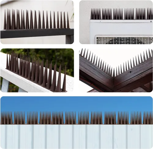 Miniatura 7 de OFFO Bird Spikes - Picos de paloma para exteriores para gatos que mantienen a los pájaros, mapache, pájaro carpintero, 8 pies (8.0 ft), marrón