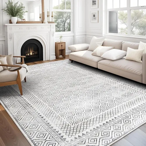 Miniatura 43 de ReaLife Rugs Alfombra pasillo lavable a máquina - Sala de estar, dormitorio, baño, cocina, entrada, oficina - Acolchada de pelo bajo, resistente a