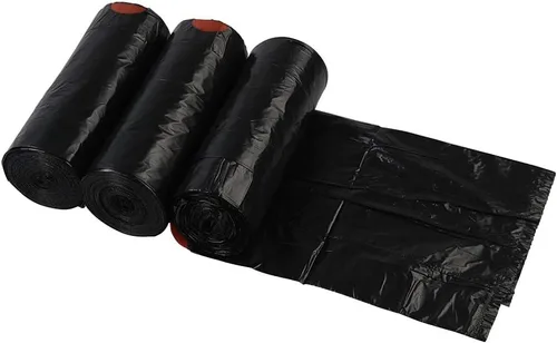 Miniatura 4 de Bolsas de basura con cordón de 8 galones, bolsas de basura, negras, 120 bolsas