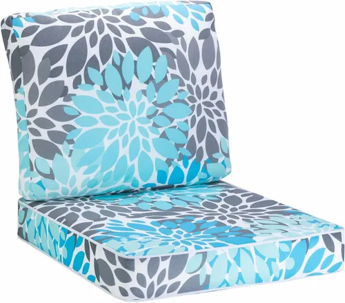 Miniatura 7 de JMGBird Cojín de Almohada Copetudo para Exterior, Juego de Cojín Profundo para Silla de Asiento al Aire Libre de 22"x22" Cojines de Patio