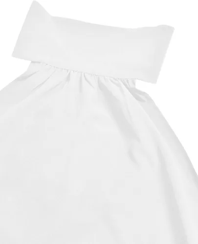 Miniatura 5 de Remidoo Camiseta sin mangas casual para mujer, cuello con lazo frontal, plisado