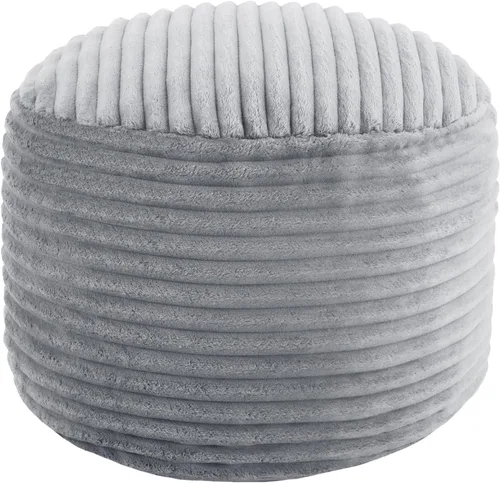 Miniatura 29 de MeMoreCool Puf Otomano Redondo Relleno Reposapiés, Puf de Piso Reposapiés con Relleno de Trozos de Espuma Suave, Otomano Redondo Pequeño Reposapiés