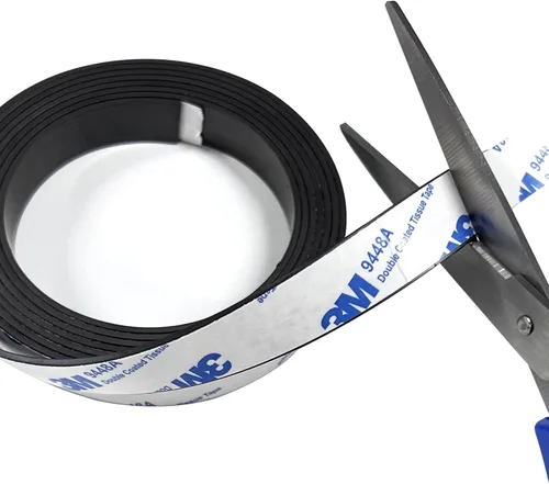 Miniatura 3 de Cinta magnética A+B, tira de cinta magnética interabsorbente, tiras magnéticas con respaldo adhesivo para pantalla de mosca (6.6 pies + 6.6 pies)