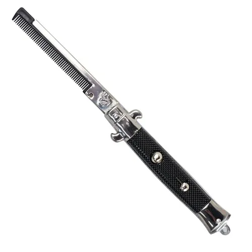 Miniatura 6 de Chochkees Peine plegable de bolsillo de 9 pulgadas, acero inoxidable (paquete de 2)