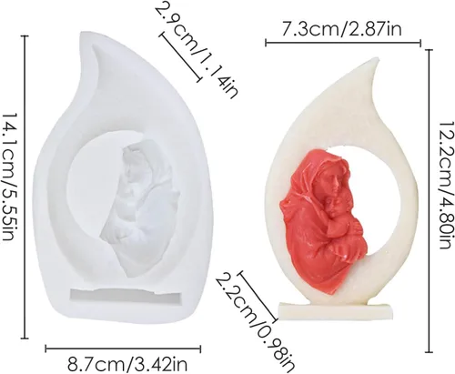Miniatura 2 de awakentti Moldes de velas de Navidad, moldes de velas de personajes, fácil liberación de moho, flexible y seguro, molde de resina para hacer