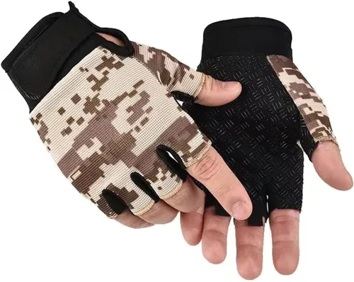 Miniatura 8 de Guantes sin dedos SUJAYU - Guantes tácticos y para ciclismo para hombres y mujeres, ideales para Airsoft, pesca y entrenamiento