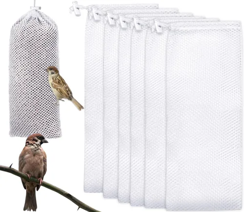 Alimentador de calcetines de 6 piezas, alimentador de calcetines de cardo resistente, alimentador de alimentos para pájaros salvajes, herramientas