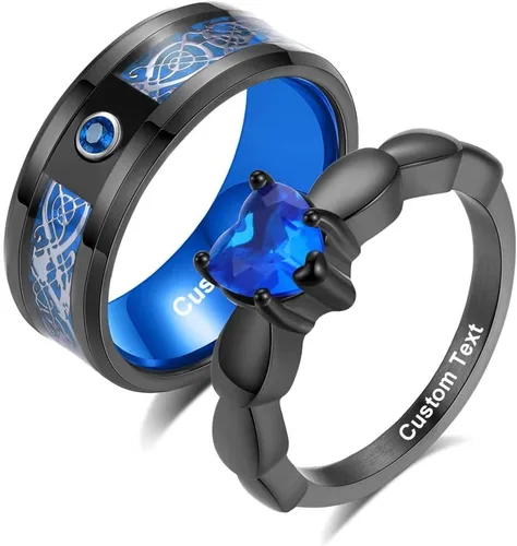 Joyería de acero inoxidable para novio y novia, grabado para adolescentes, regalos de agradecimiento, ajuste cómodo, anillo de Navidad, regalo para
