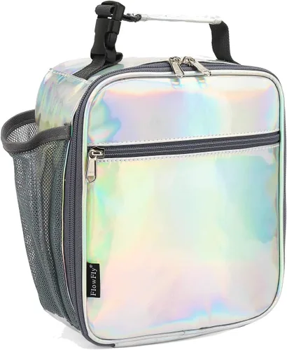 Miniatura 38 de FlowFly Lonchera para niños, bolsa suave aislada, mini hielera para el regreso a clases, kit de bolsa térmica para comidas, para niñas, niños, robot