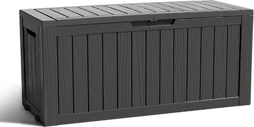 Miniatura 38 de ROJIK - Caja de almacenamiento para exteriores, impermeable, para patio y piscina, herramientas de jardín y cojines, banco con tapa con cerradura