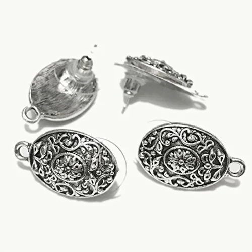 Miniatura 3 de 10 piezas de aretes de tuerca accesorios para barra de extremo, aros antiguos, base de araña, enlaces, conector, kit de fabricación de bricolaje