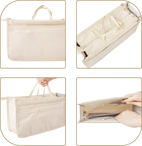 Miniatura 25 de Bolso de mano estilo cartera de Vercord para mujer con organizador incorporado, estampado bien definido, con manijas y cremallera, tamaño 2