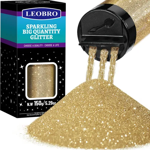 Miniatura 19 de LEOBRO Purpurina verde, purpurina gruesa, 5.29 onzas (5.29 oz), purpurina artesanal para resina, mezcla de purpurina fina y purpurina gruesa, Verde