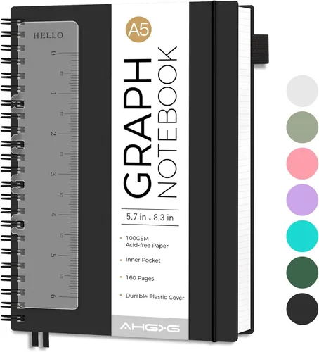Miniatura 20 de AHGXG Diario de puntos, cuaderno en espiral de cuadrícula de puntos de 8.5 x 11 pulgadas, cuaderno de puntos grande A4, papel grueso de 3.53 oz/m²