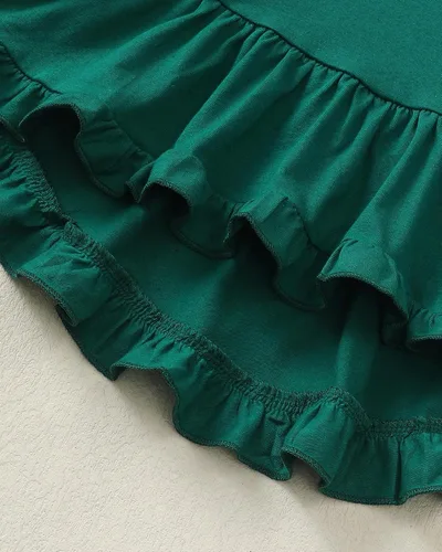 Miniatura 198 de Kucnuzki Conjunto de ropa para bebé niña pequeña, camisa de manga con volantes, pantalón floral, ropa de otoño e invierno para niña