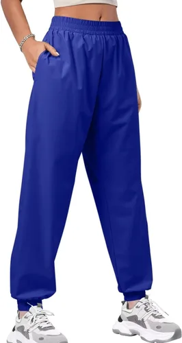 Miniatura 2 de JZC Pantalones de paracaídas para mujer, pantalones cargo holgados de cintura baja, pantalones Y2K con bolsillos, pantalones deportivos relajados