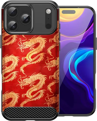 Miniatura 6 de CasesOnDeck - Funda compatible con Apple iPhone 17 Pro Max, diseño de TPU con patrón pictórico, flexible, delgada y elegante (casete retro)