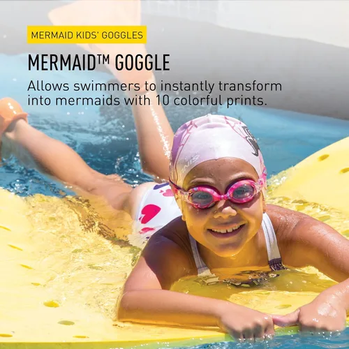 Miniatura 2 de FINIS Gafas de natación de sirena para niños de 4 a 10 años - Protección UV - Lentes antivaho - Ajuste de silicona suave