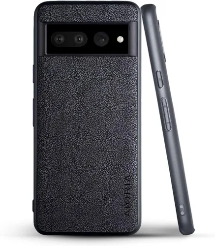 Miniatura 7 de Funda protectora completa para Google Pixel 7, funda de cuero premium para teléfono con diseño retro para Google Pixel 7 5G (negro)