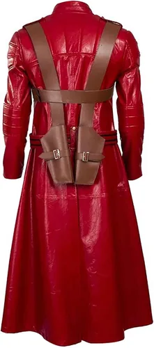 Miniatura 2 de Leather Jacketz Dant-e - Disfraz de hombre DMC 5 para videojuegos, gabardina de piel auténtica de color granate