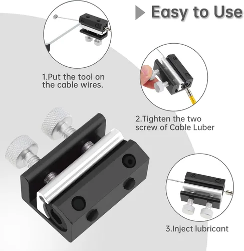 Miniatura 2 de Windance Herramienta de lubricación de cable universal para cable de freno de embrague del acelerador de motocicleta (negro)