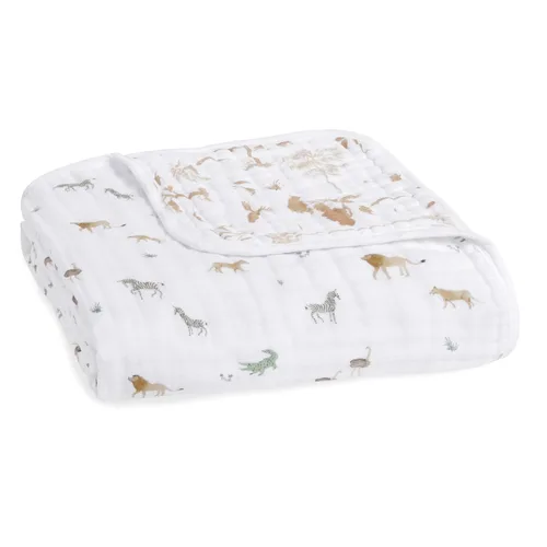 Miniatura 14 de aden + anais Manta de muselina 100% algodón orgánico para bebé, ropa de cama de cuna para recién nacidos y niños pequeños, cobija de guardería