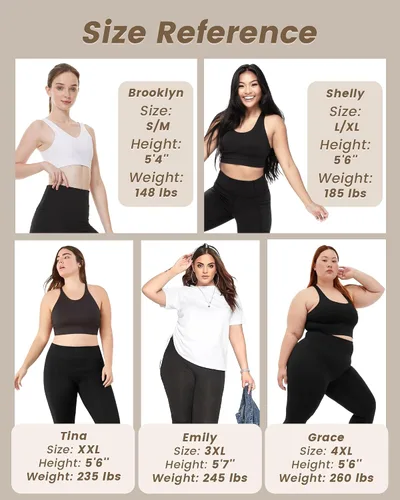 Miniatura 68 de NexiEpoch - Paquete de 4 leggings suaves para mujer, con bolsillos, control de abdomen y cintura alta, pantalones capri para yoga y ejercicio