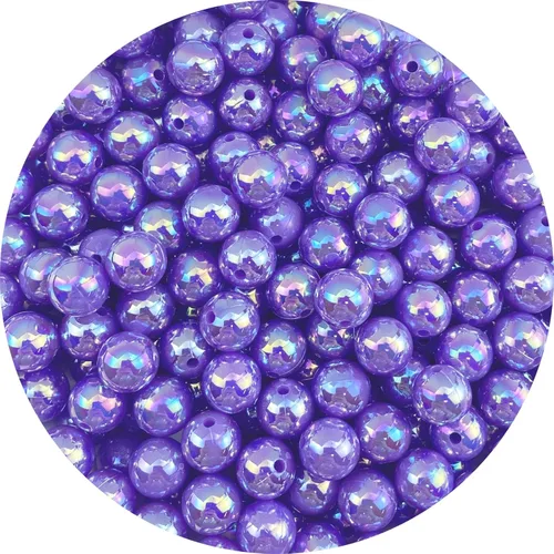 Miniatura 25 de Jmassyang 200 cuentas de perlas brillantes de 0.394 pulgadas (0.394 in), color AB, redondas, de plástico, acrílico, espaciador, manualidades