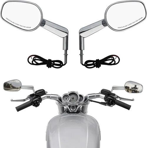 Miniatura 3 de SLMOTO Retrovisores LED integrados para Suzuki Katana GSXR 600 750 1000 04-16 600RR 03-19 CBR 600 F4i 01-07