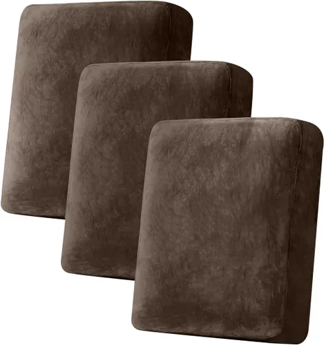 Miniatura 16 de Funda para Sofá de Terciopelo Elástico Funda de Cojín de Sofá 1 Pieza - Funda Deslizable Elástica Lavable para Asiento o Respaldo, Fundas de Asiento
