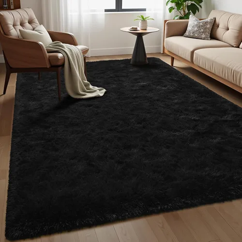 Miniatura 19 de Macgace - Alfombras pequeñas para dormitorio, 2 x 3, beige, antideslizante, alfombra de área, súper suave, de felpa esponjosa, alfombra moderna
