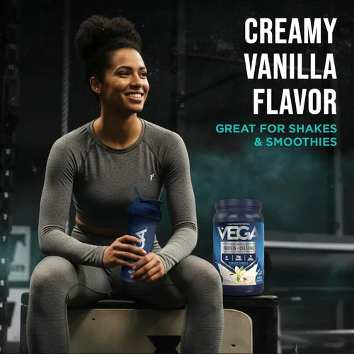 Miniatura 6 de Vega Protein + Creatina - 30g de proteína a base de plantas, sabor a vainilla, 13 porciones, 3g de creatina, 5g de BCAA, vegano, keto, sin gluten