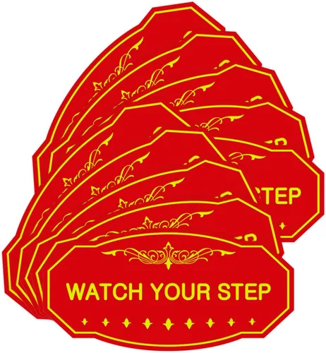 Miniatura 52 de Signs ByLITA Victorian Watch Your Step - Letrero de pared o puerta Material duradero y fácil instalación Señalización de seguridad (negro)