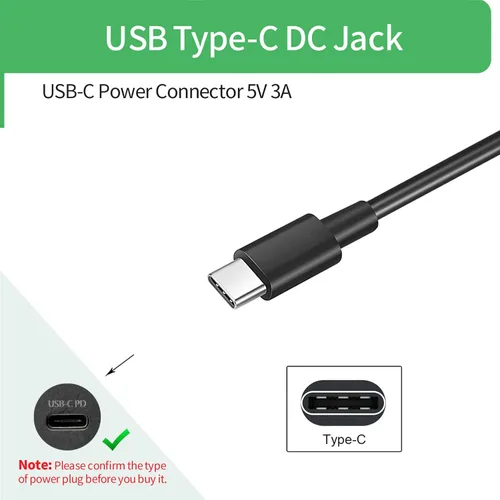 Miniatura 4 de 5V 3A USB C/Type-C Fuente de alimentación/Adaptador, Cable de alimentación de 5 voltios 3000mA Adaptador para Raspberry Pi 4 Modelo B 1GB/2GB/4GB