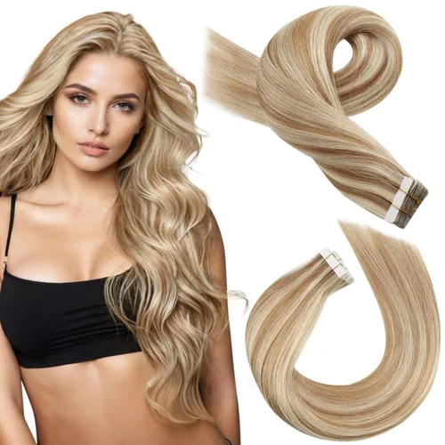 Miniatura 73 de Moresoo Extensiones de cabello humano real con cinta adhesiva, sin costuras, #1 negro azabache, 20 piezas, 1.76 oz (50 g), 24 pulgadas