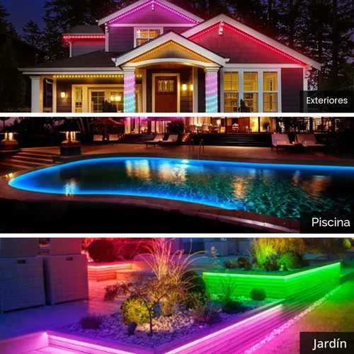 Miniatura 3 de Tira de luces LED de 16.4 pies IP68 impermeable para exteriores, alimentación por USB de 5 V, sincronización de música, Bluetooth APP/RF, luces