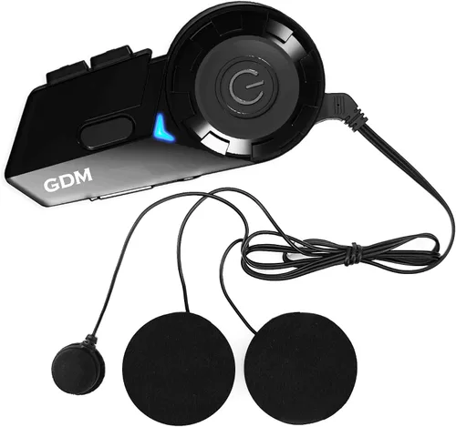 Miniatura 4 de GDM Casco de motocicleta Bluetooth de cara completa con 3 viseras transparente, tintado, cromado