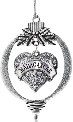 Miniatura 38 de Inspired Silver Adornos festivos de dije de corazón pave de plata con circonitas cúbicas