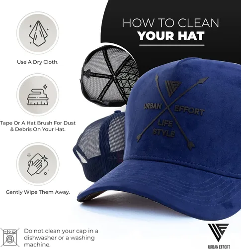 Miniatura 160 de Urban Effort Gorra trasera de malla, para hombres y mujeres, gorra de béisbol de 5 paneles, gran cierre a presión para caza y senderismo