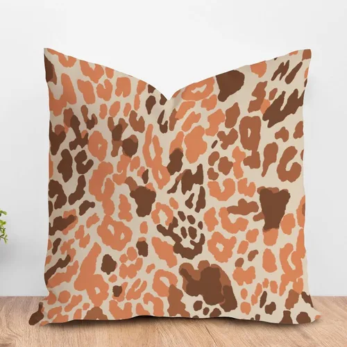 Miniatura 124 de ArogGeld Funda de almohada para sofá, guepardo y leopardo, estampado de leopardo, funda de cojín decorativa de granja para sala de estar
