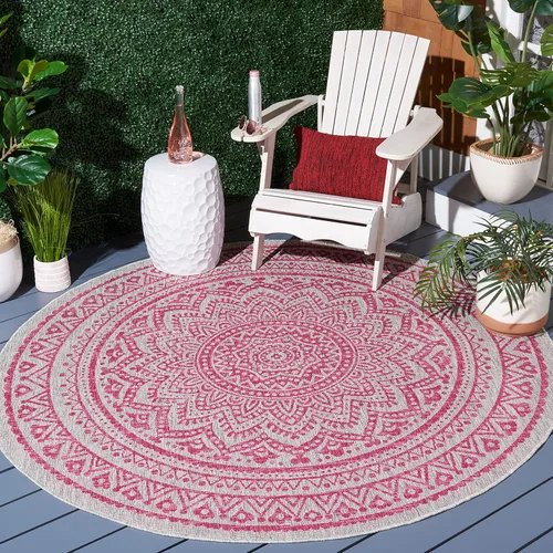 Miniatura 85 de SAFAVIEH Alfombra lavable para exteriores, colección Courtyard - Pasillo de 2.3 x 8 pies, color beige claro y marrón claro, no desprende pelusa