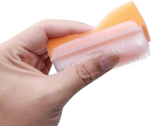 Miniatura 4 de Cepillo de esponja para el baño del bebé, limpieza del cuerpo, el cabello y el cuero cabelludo, suave para la piel sensible de los bebés y niños