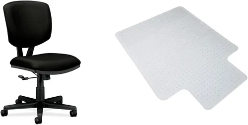 Miniatura 9 de HON Volt Silla sin brazos, ergonómica ajustable con inclinación central, reclinable, respaldo y asiento de cuero, sillas de escritorio giratorias